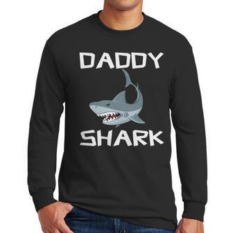 Daddy Gift Daddy Shark Men Long Sleeve Tshirt | Favorety AU