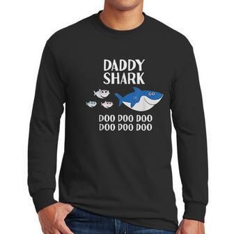 Daddy Shark Doo Doo Gift Men Long Sleeve Tshirt | Favorety UK