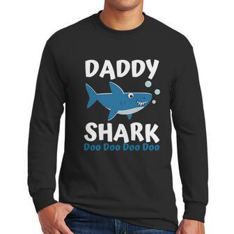 Daddy Shark Doo Doo Long Sleeve Family Shark Men Long Sleeve Tshirt | Favorety UK