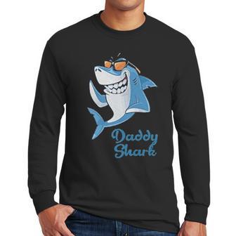 Daddy Shark Gift Fathers Day Men Long Sleeve Tshirt | Favorety