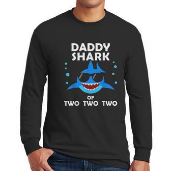 Daddy Shark Of Two Men Long Sleeve Tshirt | Favorety CA