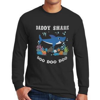 Daddy Shark Under Water Men Long Sleeve Tshirt | Favorety AU