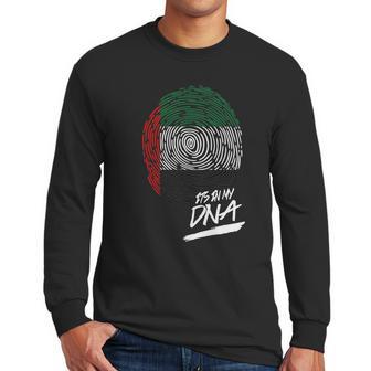 It Is In My Dna United Arab Emirates Baby Proud Country Flag Men Long Sleeve Tshirt | Favorety UK