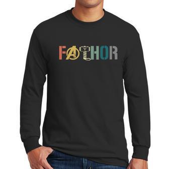 Fathor Fathers Day Gift Viking Fathor Hero Graphic Design Printed Casual Daily Basic Men Long Sleeve Tshirt | Favorety UK