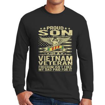 Freedom Isnt Free Proud Son Of A Vietnam Veteran Gift Graphic Design Printed Casual Daily Basic Men Long Sleeve Tshirt | Favorety UK