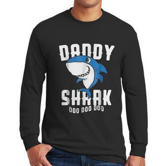 Funny Daddy Shark Doo Dad Birthday Gifts Men Long Sleeve Tshirt | Favorety AU