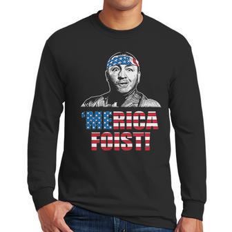 Funny Three Stooges Merica First American Flag Men Long Sleeve Tshirt | Favorety UK