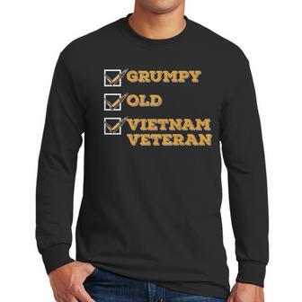 Funny Veteran Grumpy Old Vietnam Veteran Men Long Sleeve Tshirt | Favorety UK