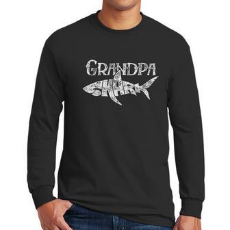 Grandpa Shark Family Matching Men Jawsome Gifts Men Long Sleeve Tshirt | Favorety