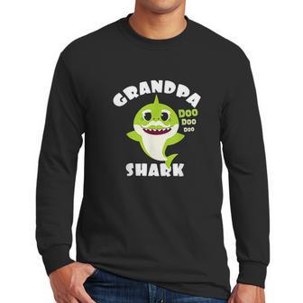 Grandpa Shark Gift Cute Shark Baby Matching Family Men Long Sleeve Tshirt | Favorety UK