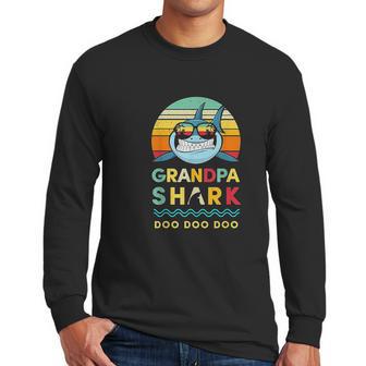 Grandpa Shark Gift For Grandfather Men Long Sleeve Tshirt | Favorety CA