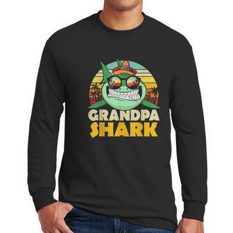 Grandpa Shark Grandpa Gifts From Grandchildren Fathers Day Men Long Sleeve Tshirt | Favorety