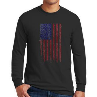 Grunt Style America Patriotic Flag Men’S Men Long Sleeve Tshirt | Favorety