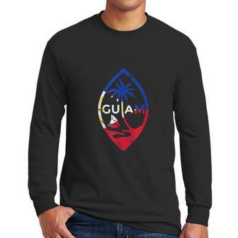 Guam Filipino Pinoy Chamorro Pride Flag Unique Gift Men Long Sleeve Tshirt | Favorety DE