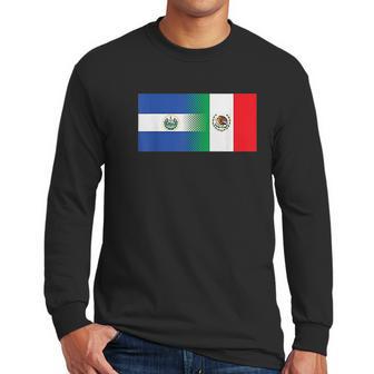 Half Mexican Half Salvadorian Flag Mexico El Salvador Men Long Sleeve Tshirt | Favorety DE