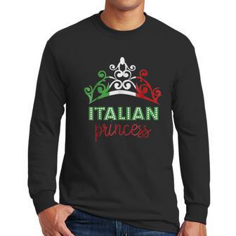 Italian Princess Tiara National Flag Men Long Sleeve Tshirt | Favorety DE