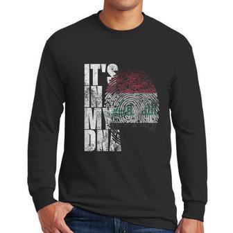 Its In My Dna Iraqi Islamic Persian Gifts Iraq Flag Men Long Sleeve Tshirt | Favorety UK