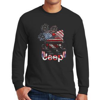 Jeep 4Th Of July American Flag Independence Men Long Sleeve Tshirt | Favorety UK