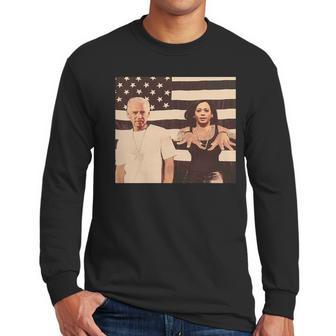 Joe Biden And Kamala Harris Make Shup Outkast Stankonia America Flag Shirt Mf Men Long Sleeve Tshirt | Favorety DE