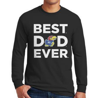 Kansas Jayhawks_Best Dad Ever Men Long Sleeve Tshirt | Favorety DE