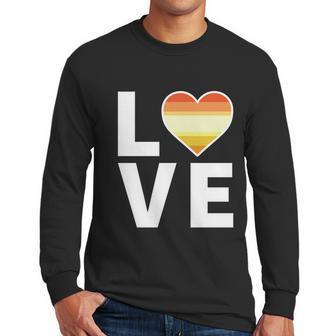 Lgbtq Butch Lesbian Flag Heart Cute Gift Lgbtqia Love Butch Lesbian Gift Men Long Sleeve Tshirt | Favorety