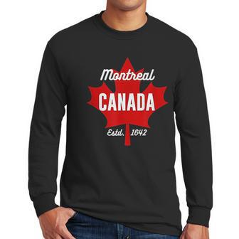 Maple Leaf Canada Flag Eh Montreal Canada Men Long Sleeve Tshirt | Favorety