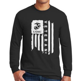 Marine Corps Usmc Veteran Us Flag Graphic Design Printed Casual Daily Basic Men Long Sleeve Tshirt | Favorety UK