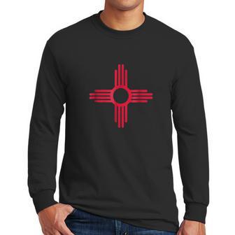 New Mexico Zia New Mexico Flag Art Print Men Long Sleeve Tshirt | Favorety DE