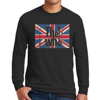 The Who Official Union Jack Flag Logo Men Long Sleeve Tshirt | Favorety CA