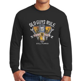 Old Guys Rule For Men Vintage Gas Pump Men Long Sleeve Tshirt | Favorety