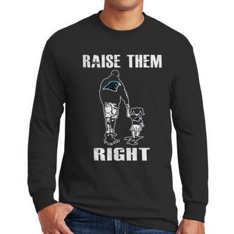 Panthers Dad And Daughter Raise Them Right Men Long Sleeve Tshirt | Favorety UK