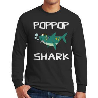 Poppop Grandpa Gift Poppop Grandpa Shark Men Long Sleeve Tshirt | Favorety DE