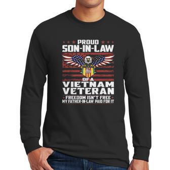 Proud Son In Law Of A Vietnam Veteran Patriotic Gift Men Long Sleeve Tshirt | Favorety CA