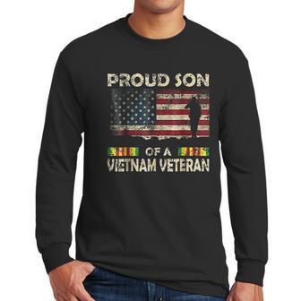 Proud Son Of Vietnam Veteran American Flag Men Long Sleeve Tshirt | Favorety UK