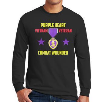 Purple Heart Vietnam Veteran Men Long Sleeve Tshirt | Favorety CA