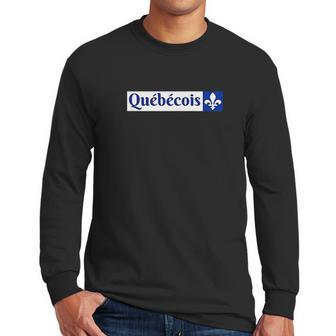 Quebecois Canadien Quebecker Canadian Quebec Flag Men Long Sleeve Tshirt | Favorety AU