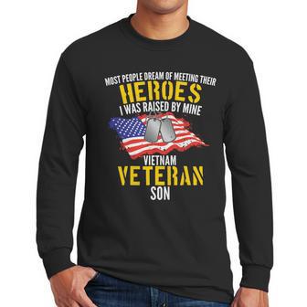 Raised By My Hero Proud Vietnam Veterans Son Men Long Sleeve Tshirt | Favorety AU