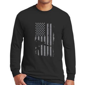 Retro American Flag Billiard Gift For Pool Shooting Player Men Long Sleeve Tshirt | Favorety AU