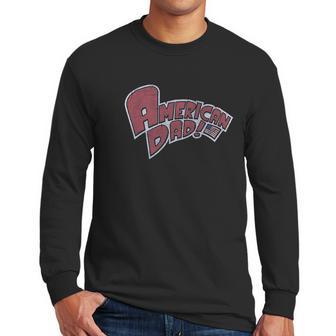 Ripple Junction American Dad Adult Unisex Big And Tall Vintage Logo Light Weight Men Long Sleeve Tshirt | Favorety CA