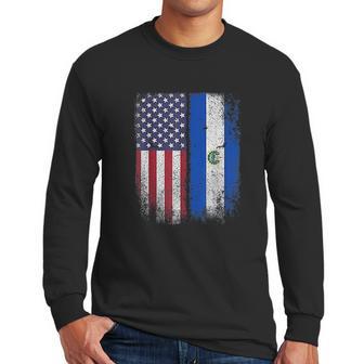 Salvadoran American Flag El Salvador Salvadorean Salvadorian Men Long Sleeve Tshirt | Favorety UK