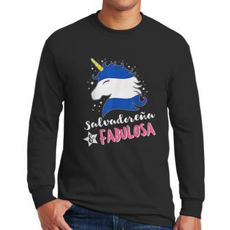 Salvadoran Flag El Salvador Unicornio Men Long Sleeve Tshirt | Favorety AU