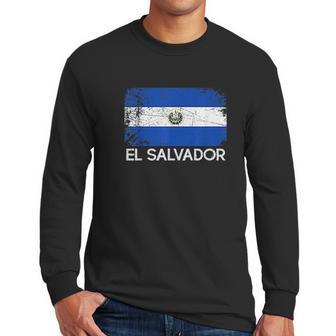 Salvadoran Flag Vintage Made In El Salvador Men Long Sleeve Tshirt | Favorety AU