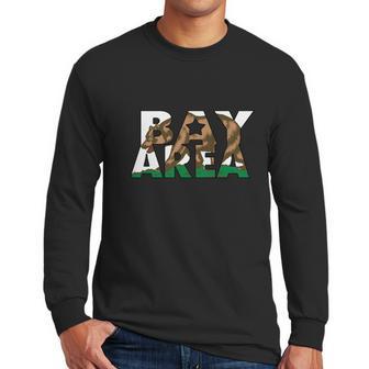 San Francisco Bay Area California Flag Bear Men Long Sleeve Tshirt | Favorety DE