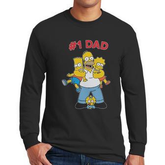 The Simpsons Cuddle Number One Dad Men Long Sleeve Tshirt | Favorety DE