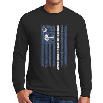 South Carolina State American Flag Men Long Sleeve Tshirt | Favorety DE