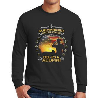 Submarine Dd 214 Veteran Military American Flag Men Long Sleeve Tshirt | Favorety UK