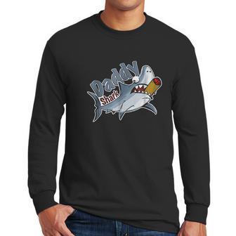 Tough Smoking Daddy Shark Men Long Sleeve Tshirt | Favorety UK