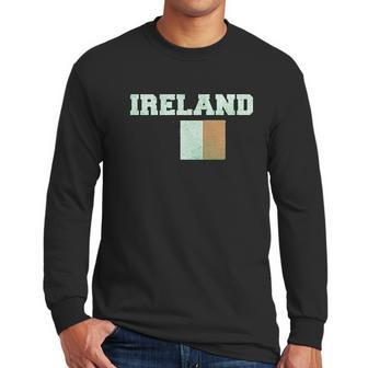 Trunk Candy Distressed St Patricks Day Ireland Flag Men Long Sleeve Tshirt | Favorety AU