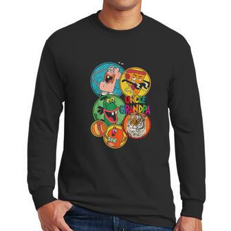 Uncle Grandpa Group Shot Circles Men Long Sleeve Tshirt | Favorety CA