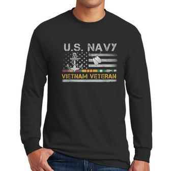 Us Navy Vietnam Veteran Usa Flag Vietnam War Men Long Sleeve Tshirt | Favorety CA